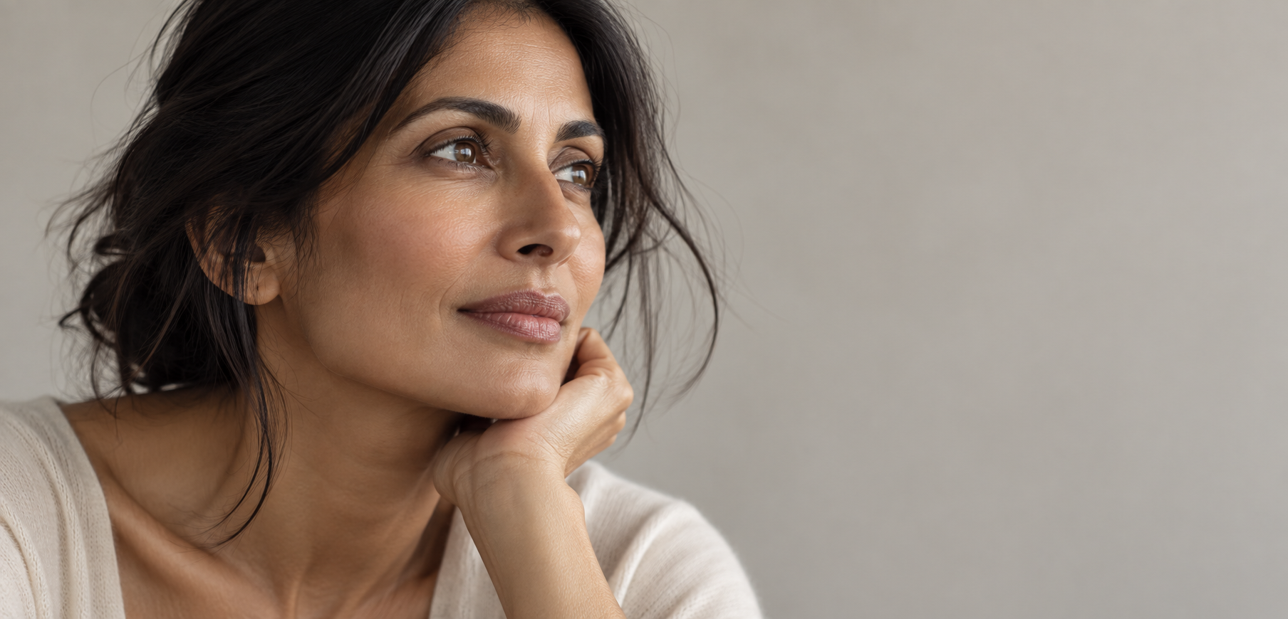 Woman in a natural editorial portrait